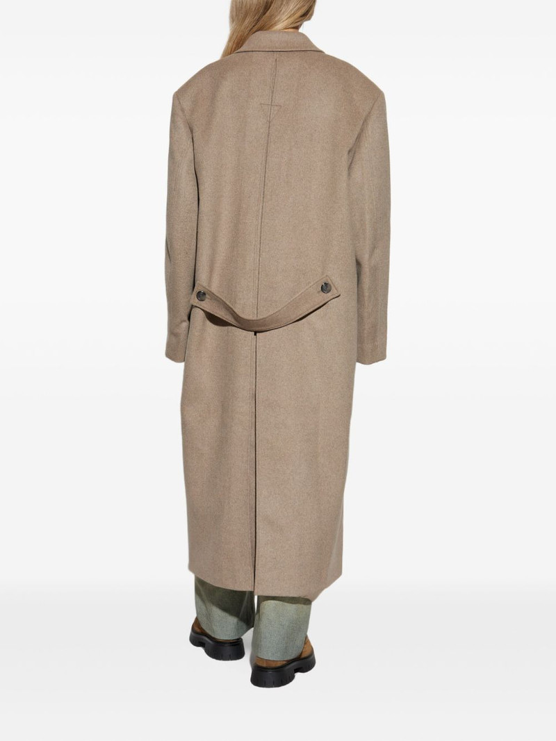 entire studios button-fastening wool coat outlook