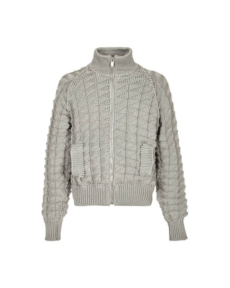 CHUNKY KNIT ZIP CARDIGAN 1