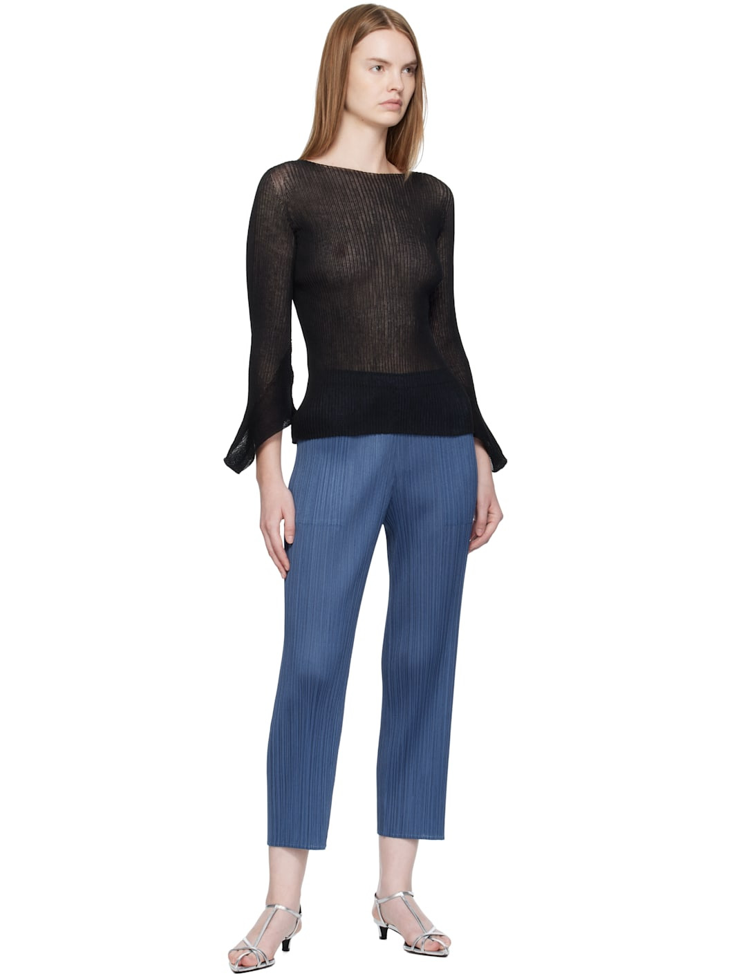 Navy Lamp Shade Trousers - 4