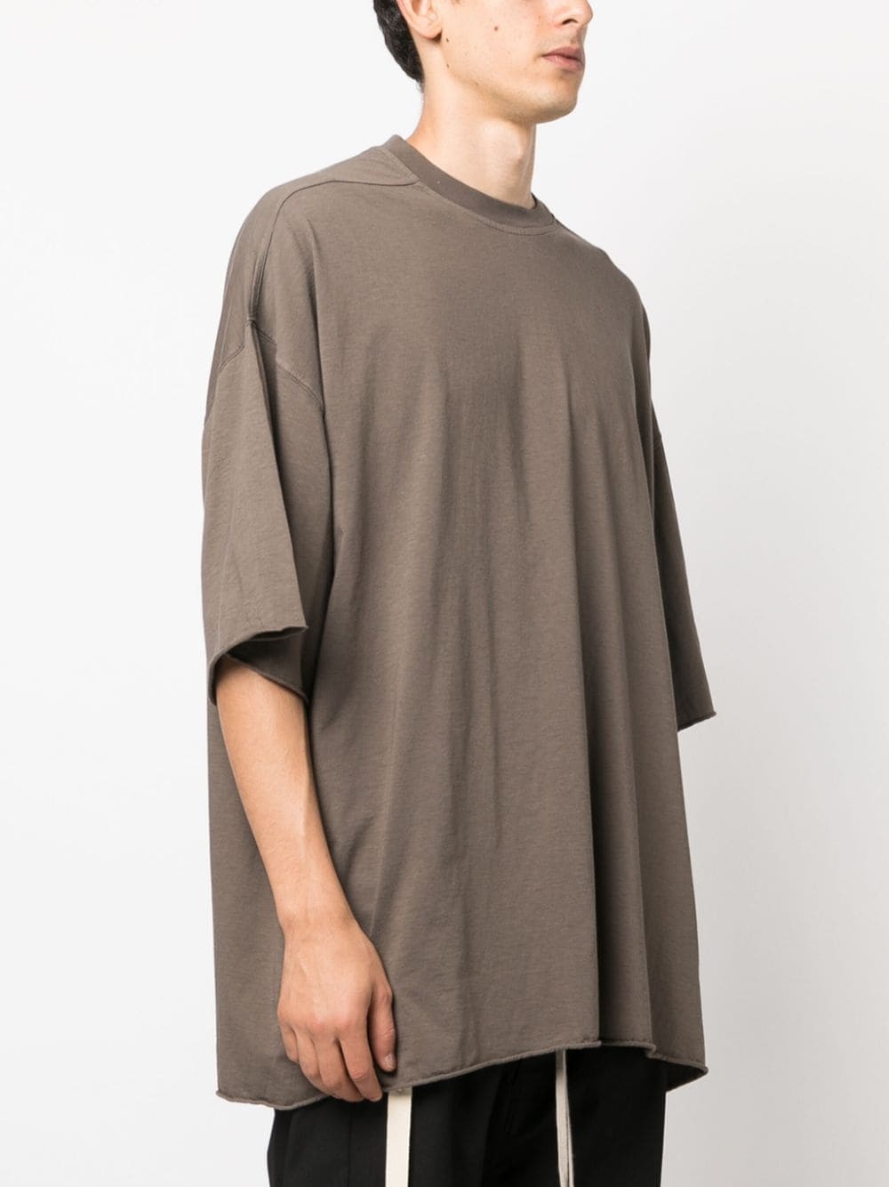 short-sleeve drawstring-hem cotton T-shirt - 3