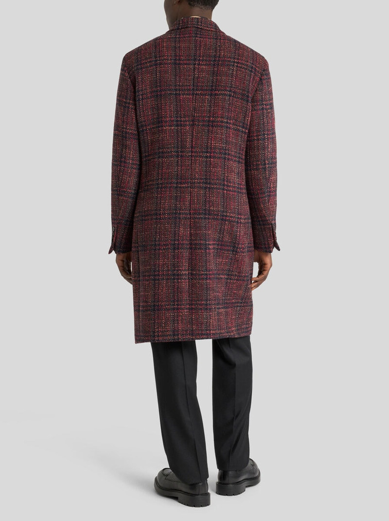 WOOL AND CASHMERE COAT WITH CHECK MOTIF 4
