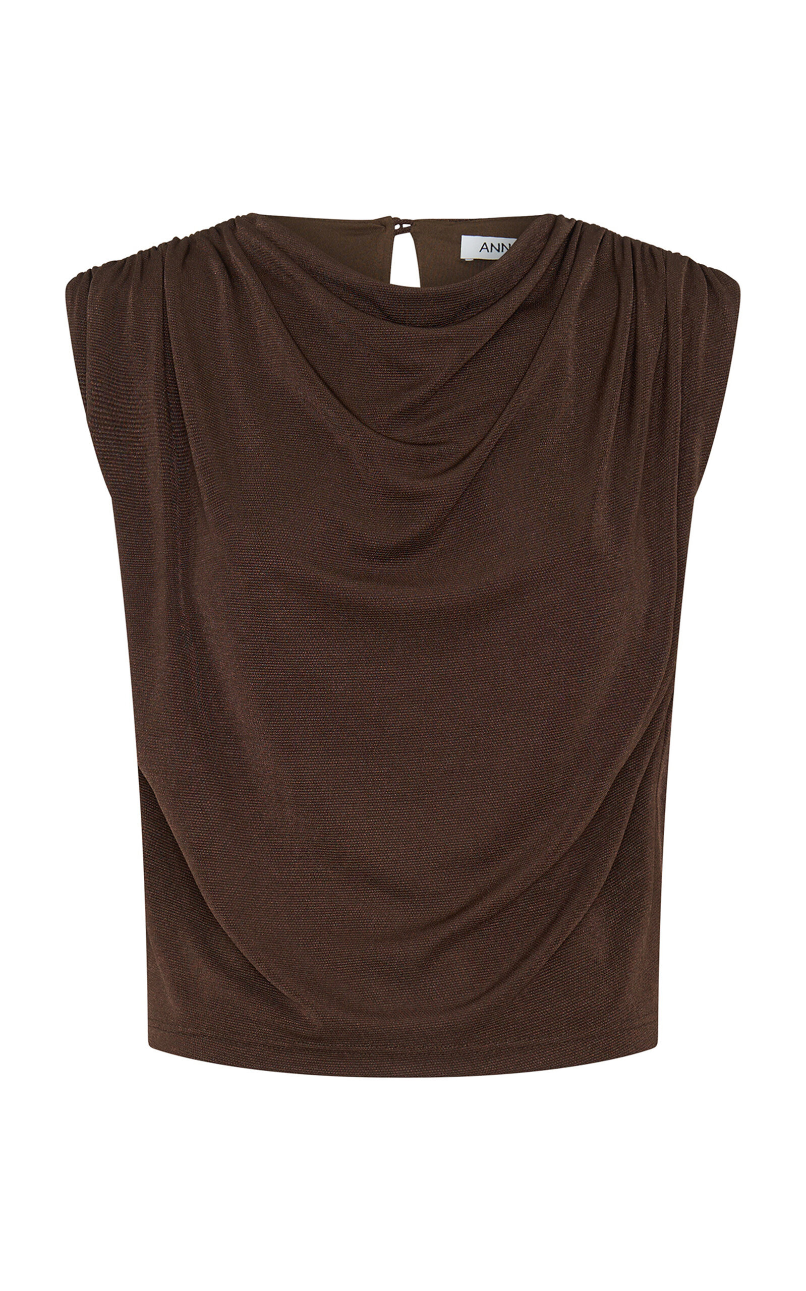 Emi Draped Jersey Top brown - 1
