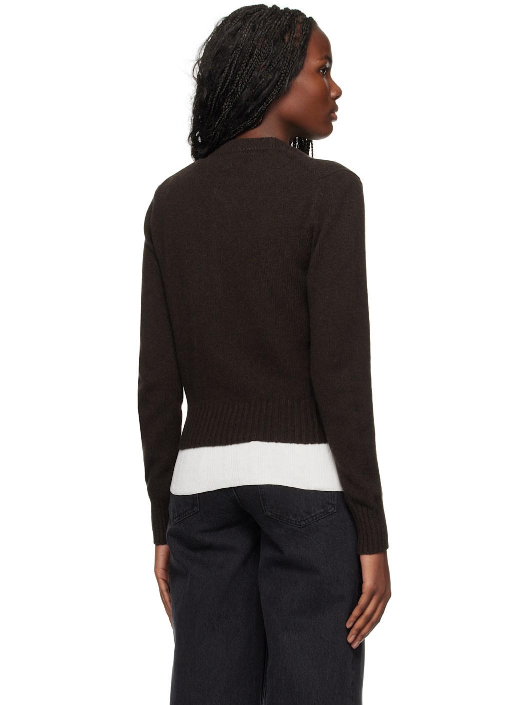 Brown Cashmere Ami de Coeur Cardigan - 3