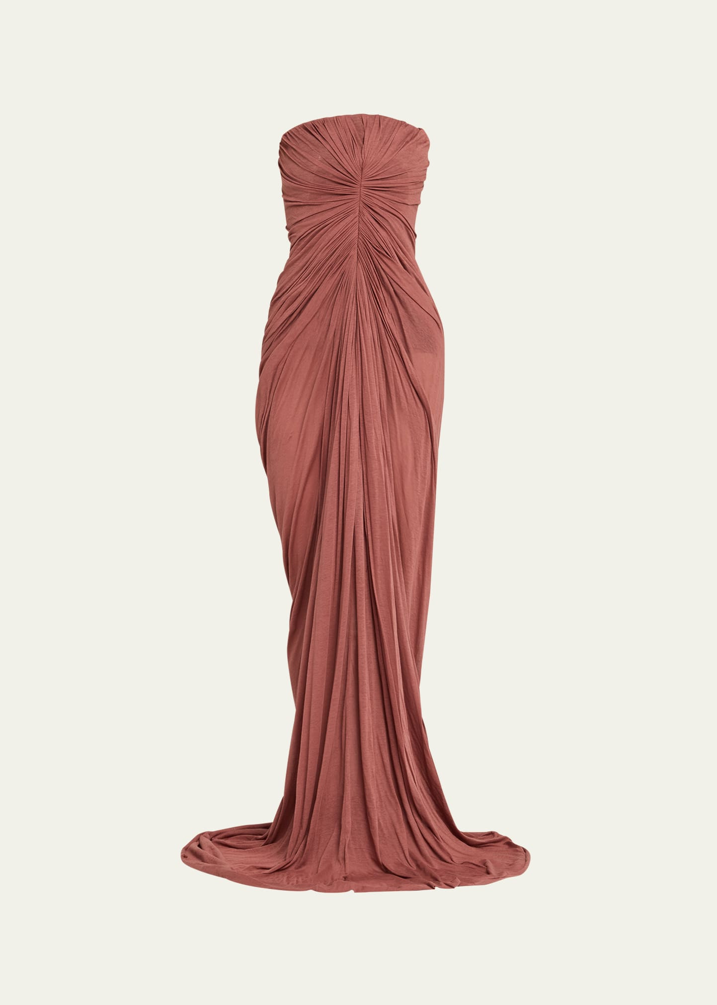 Strapless Draped Gown - 1