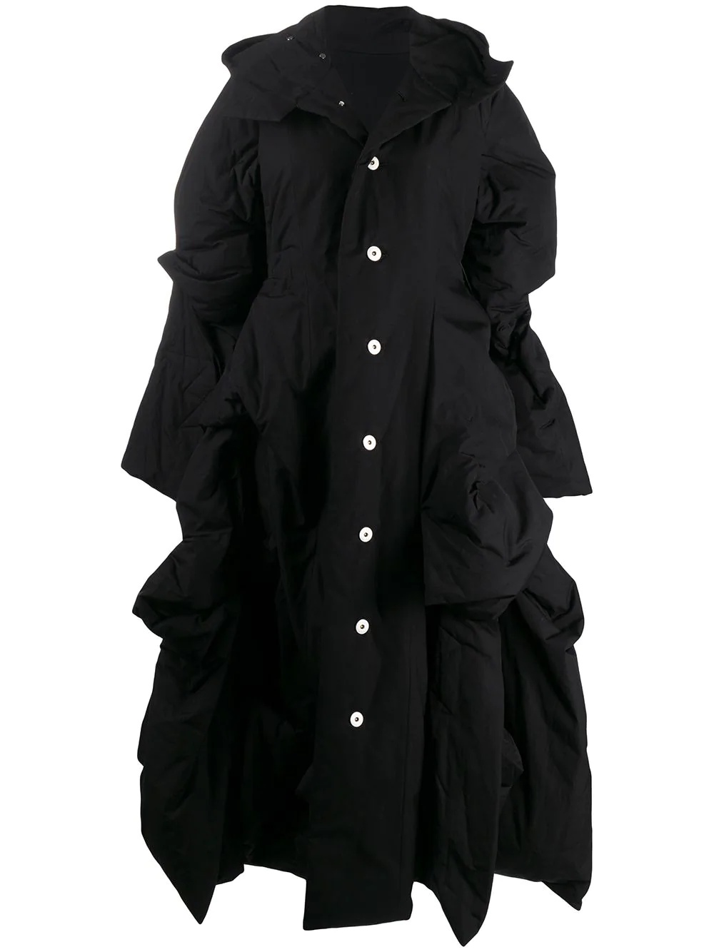 abstract-shape padded coat - 1