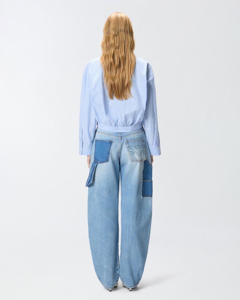 TWO-TONE BALLOON-FIT JEANS 5