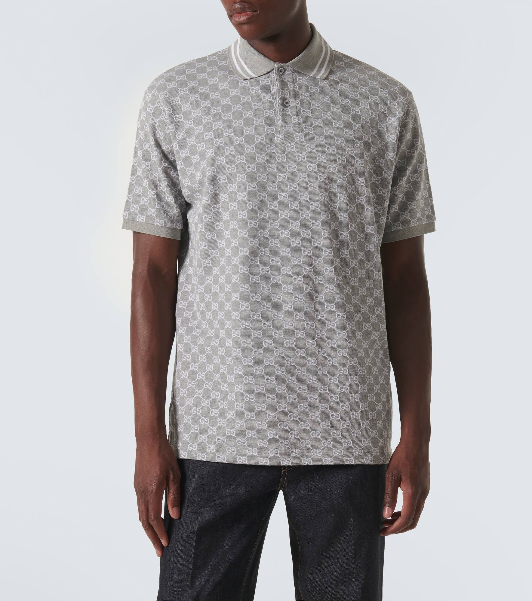 GG canvas cotton polo shirt - 3