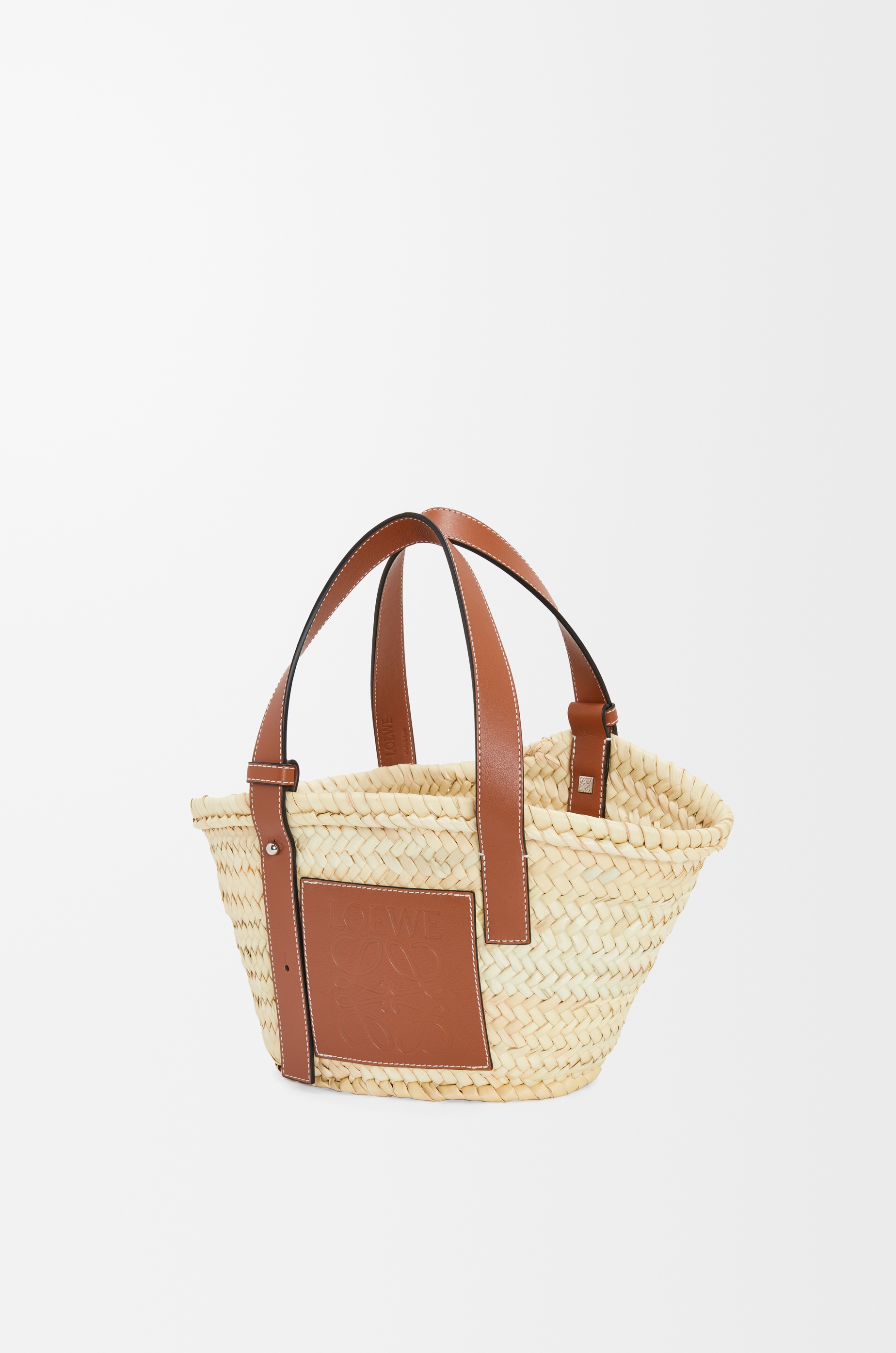 Small Basket bag in palm leaf and calfskin - 4