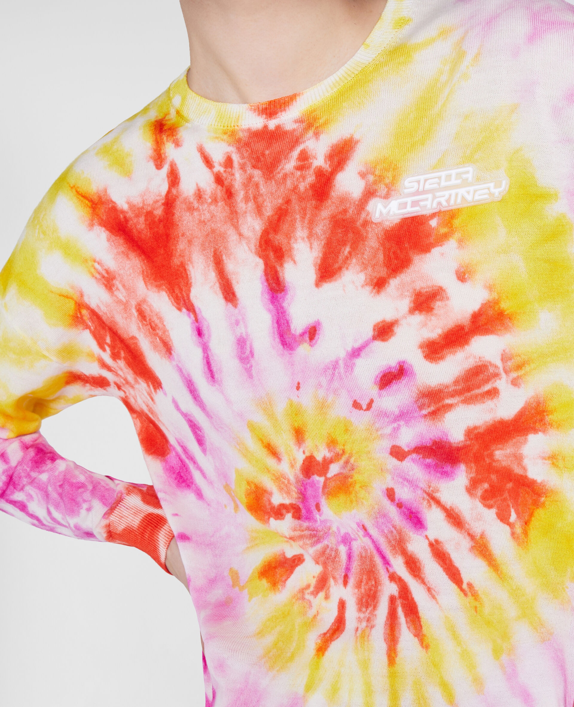 Splatted Print Knit Sweater - 4