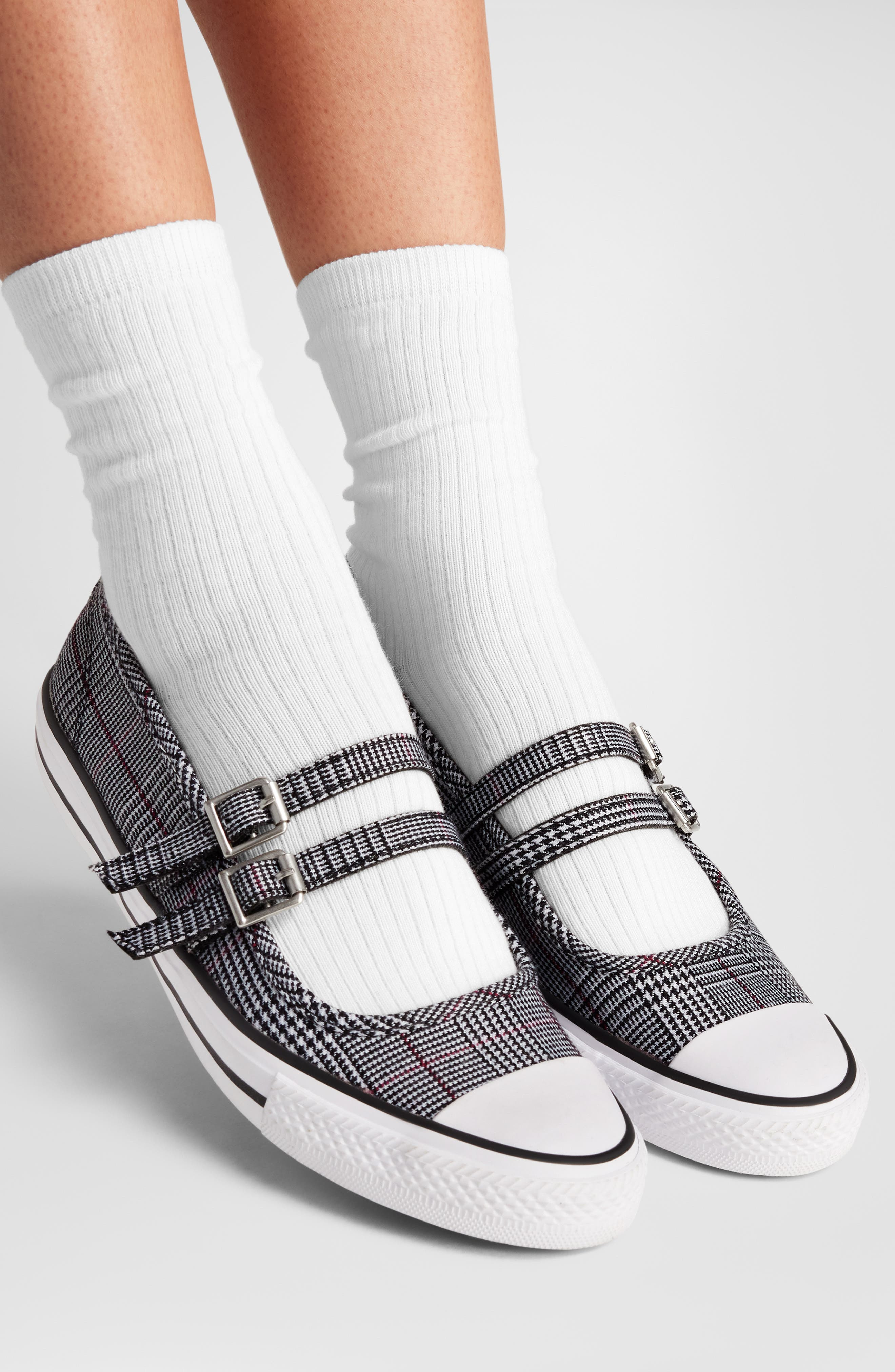 Converse Chuck Taylor® All Star® Dainty Mary Jane Sneaker in Black/White/Sporty Berry at Nordstrom - 2