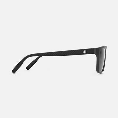 Montblanc Rectangular Sunglasses with Black-Colored Injected Frame outlook