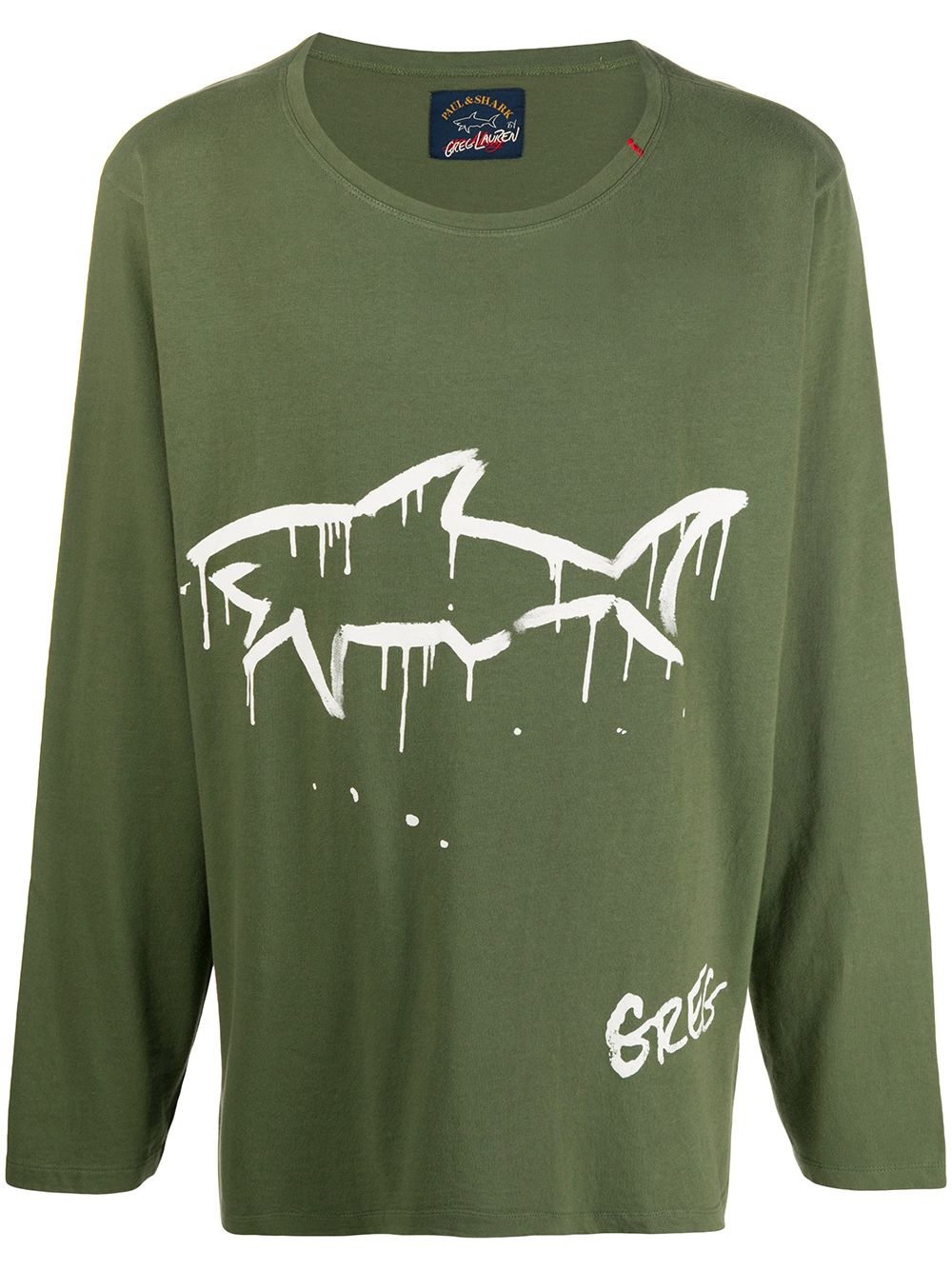 logo-print long sleeved T-shirt - 1