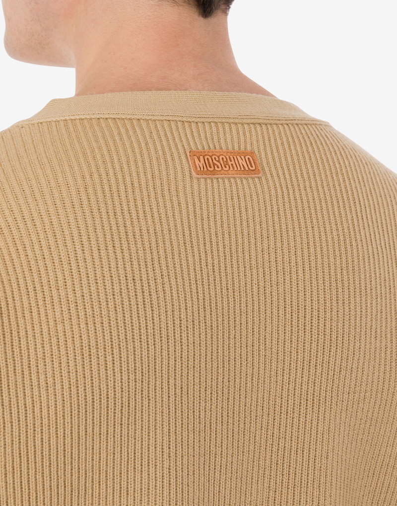 PAINTED EFFECT WOOL CARDIGAN 4