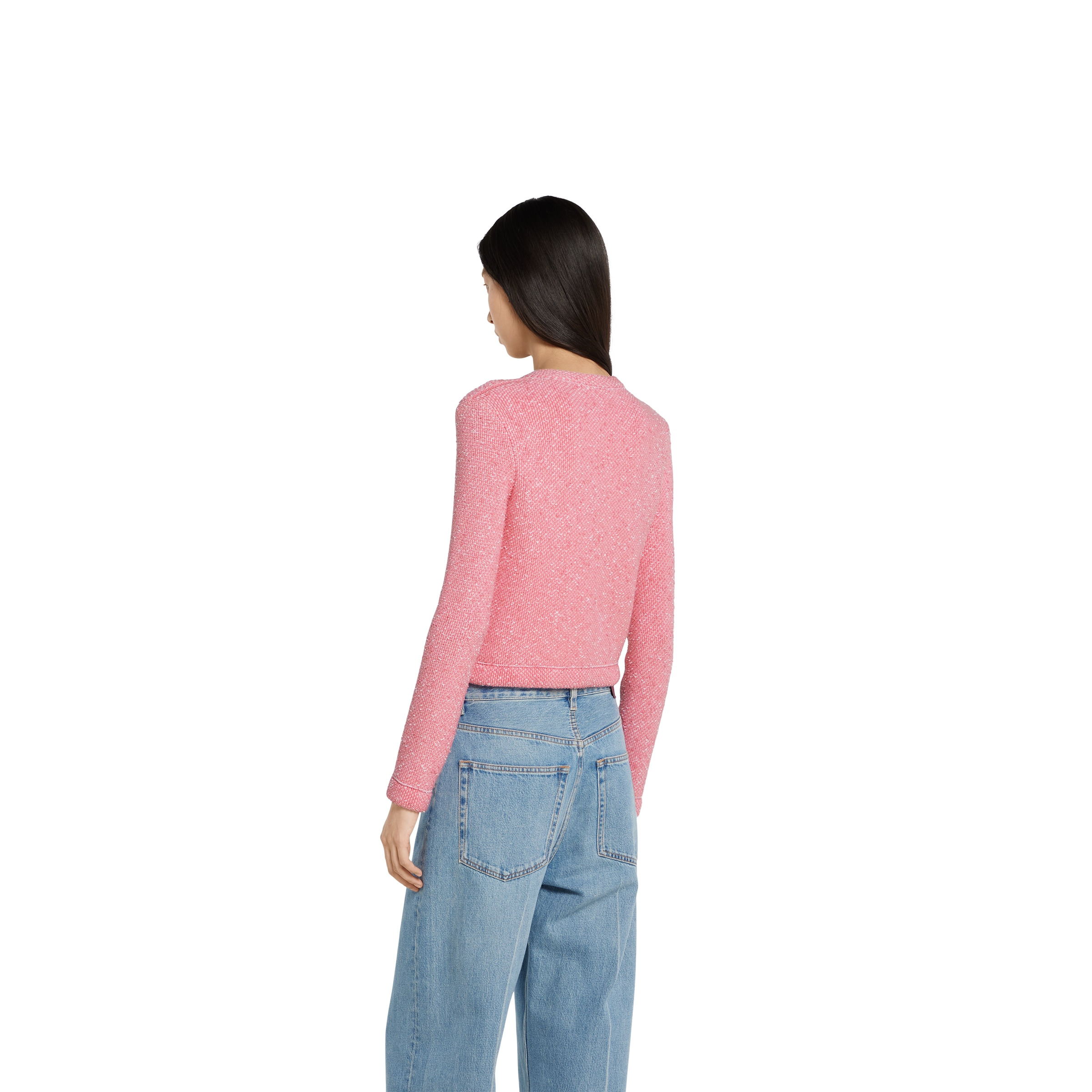 Fine viscose jacquard cardigan - 4