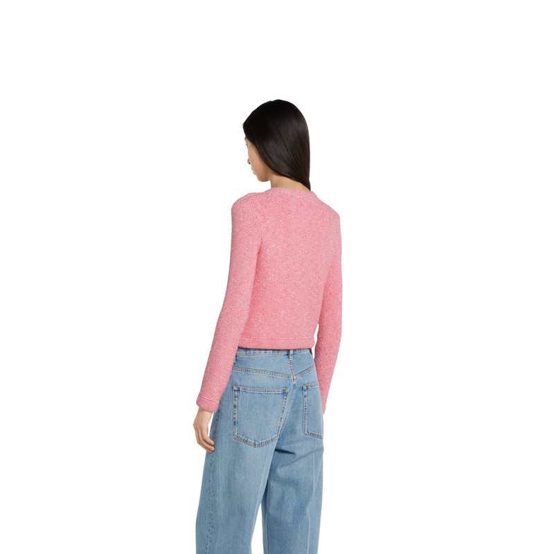 Fine viscose jacquard cardigan 4