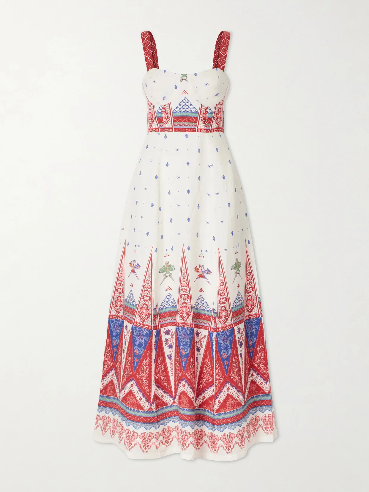 Azzurra Printed Linen Maxi Dress - 1