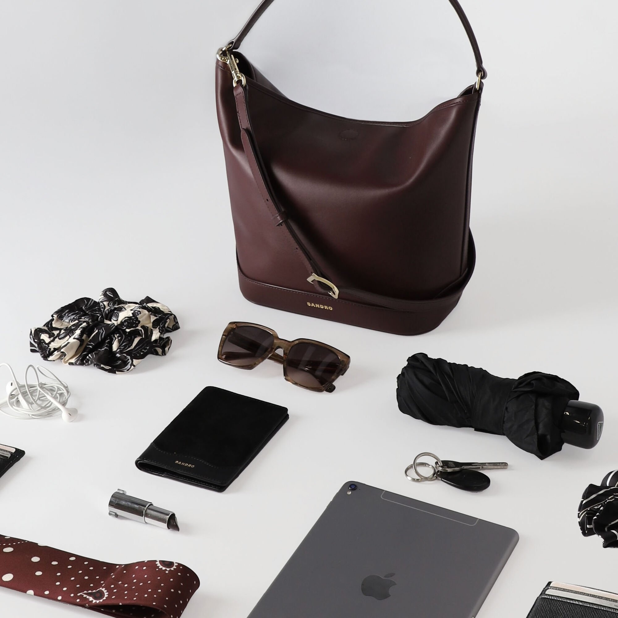 TANGOSO LEATHER BUCKET BAG - 8