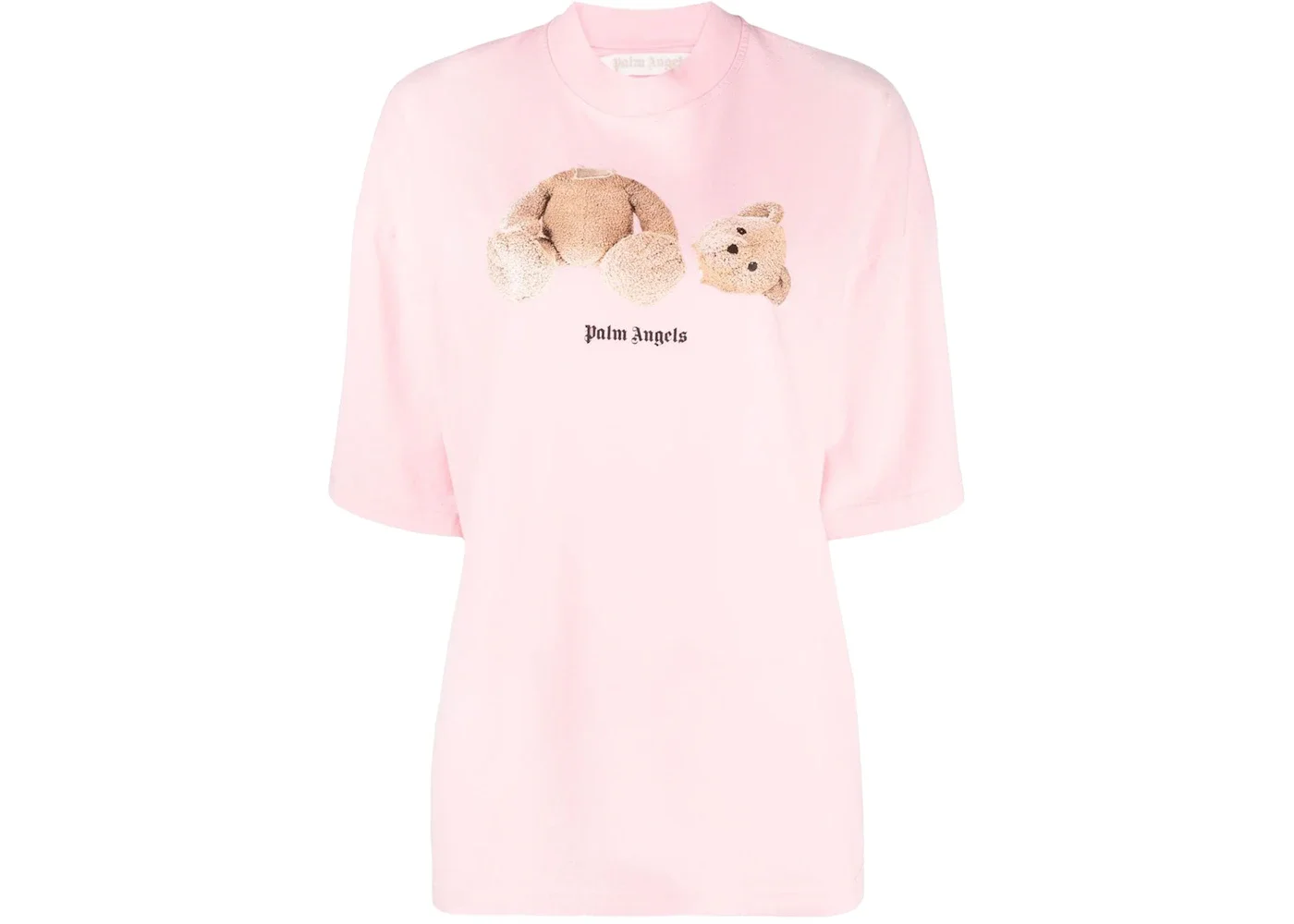 Palm Angels Womens Bear Loose T-Shirt Almond Blossom/Brown - 1