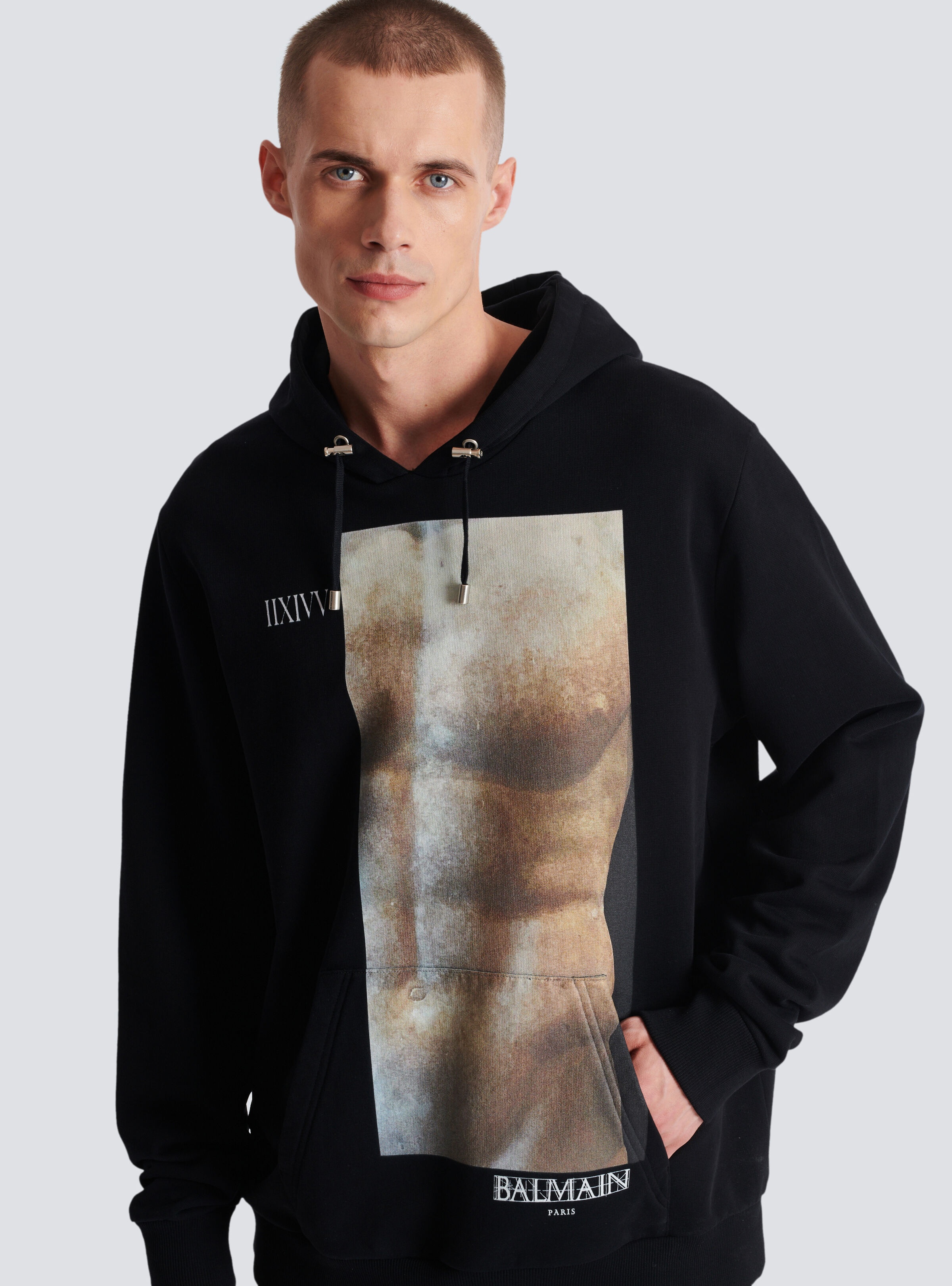 Statue print hoodie - 6