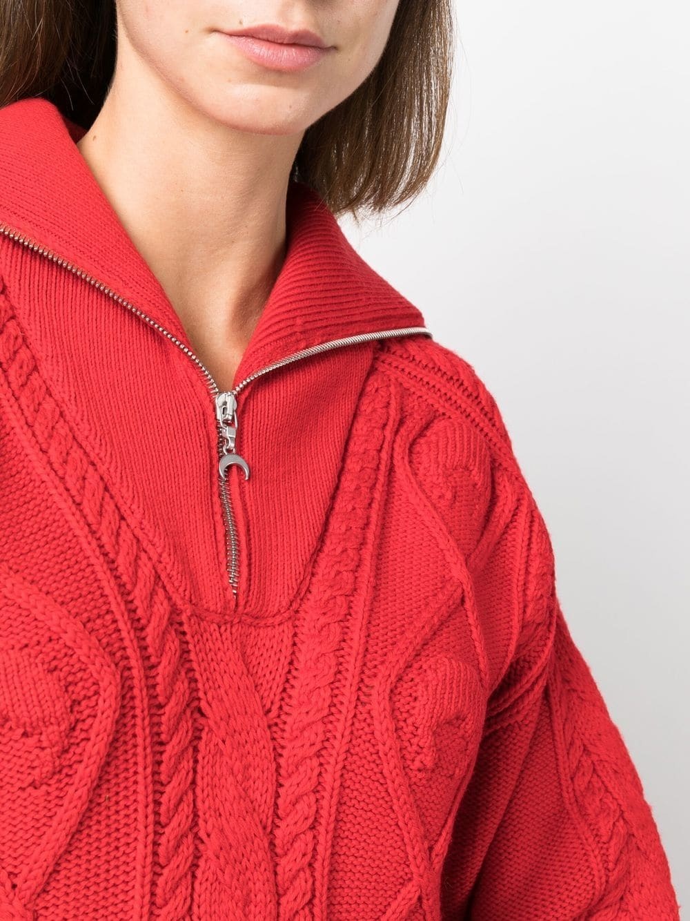 cable-knit quarter-zip jumper - 5
