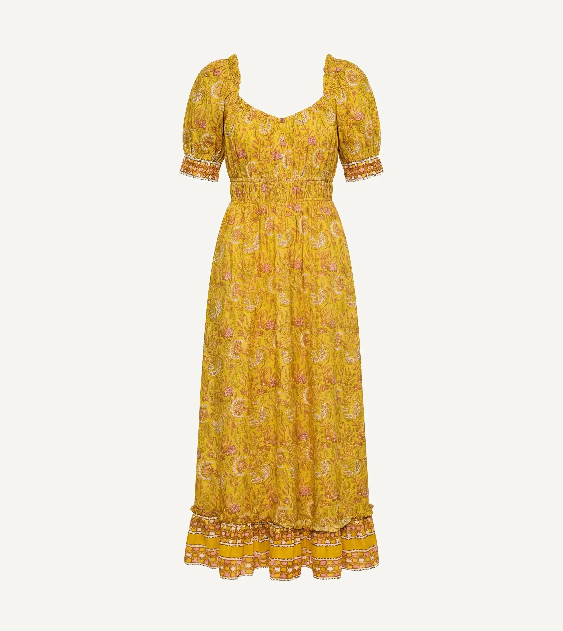MARCELLA ANKLE DRESS | WILDFLOWER CITRUS - 1
