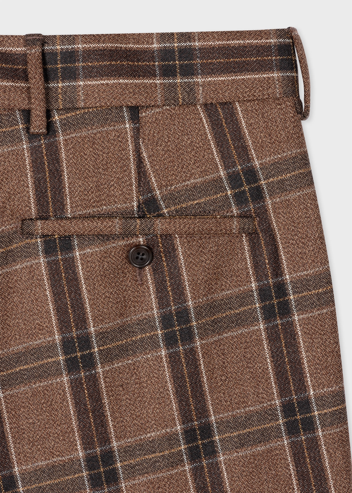Large Check Straight Leg Trousers - 2