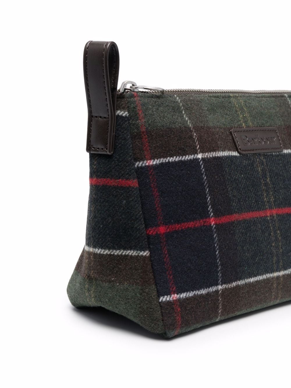 tartan check-print wash bag - 2