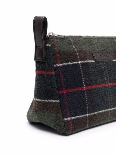 Barbour tartan check-print wash bag outlook