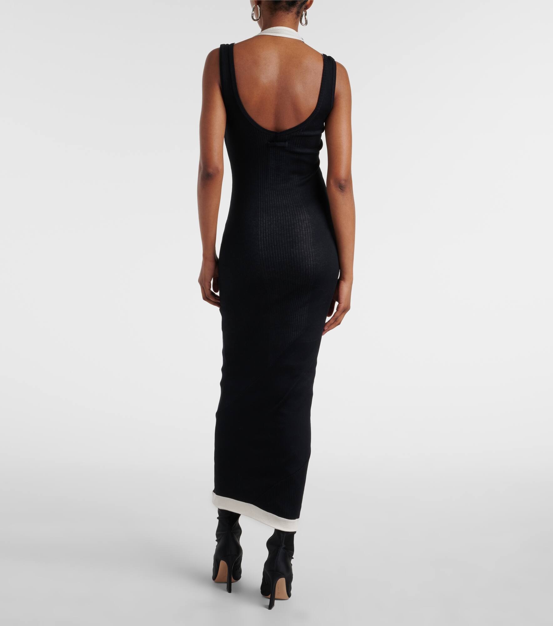 Layered cotton jersey maxi dress - 3