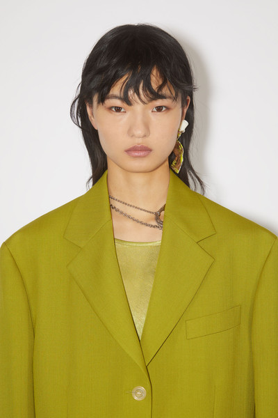 Acne Studios Paint tube earring - Silver/yellow outlook