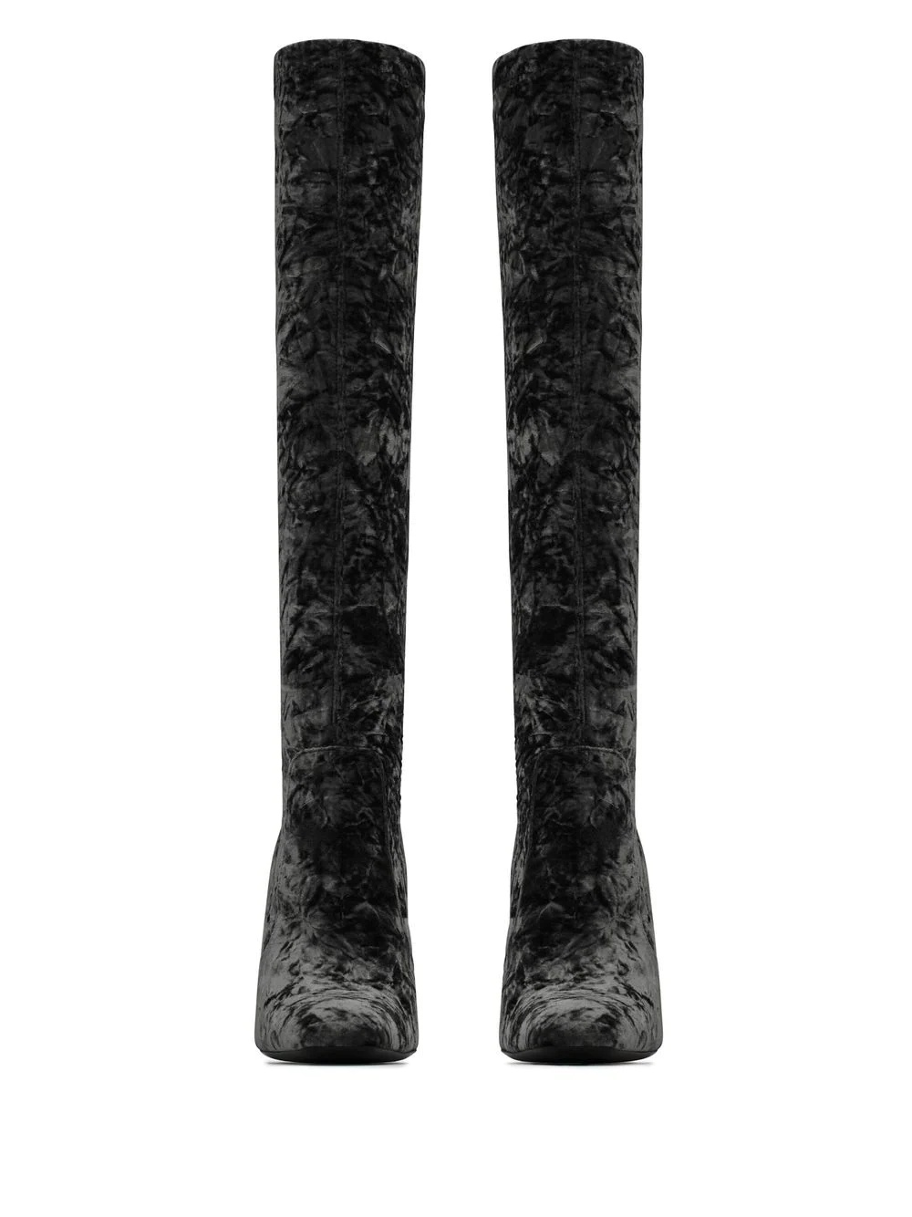 Ella velvet 110mm thigh-high boots - 4