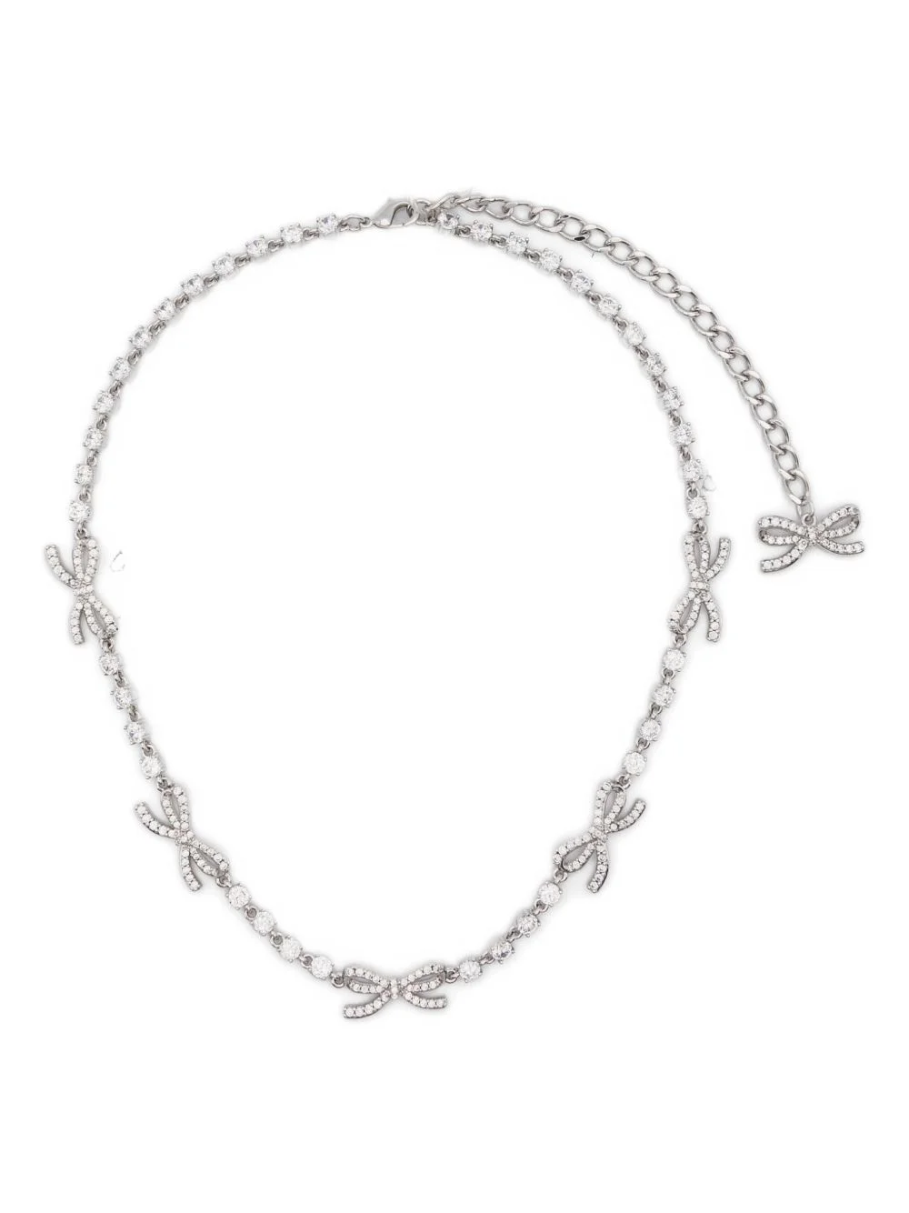 bow-embellished necklace - 1
