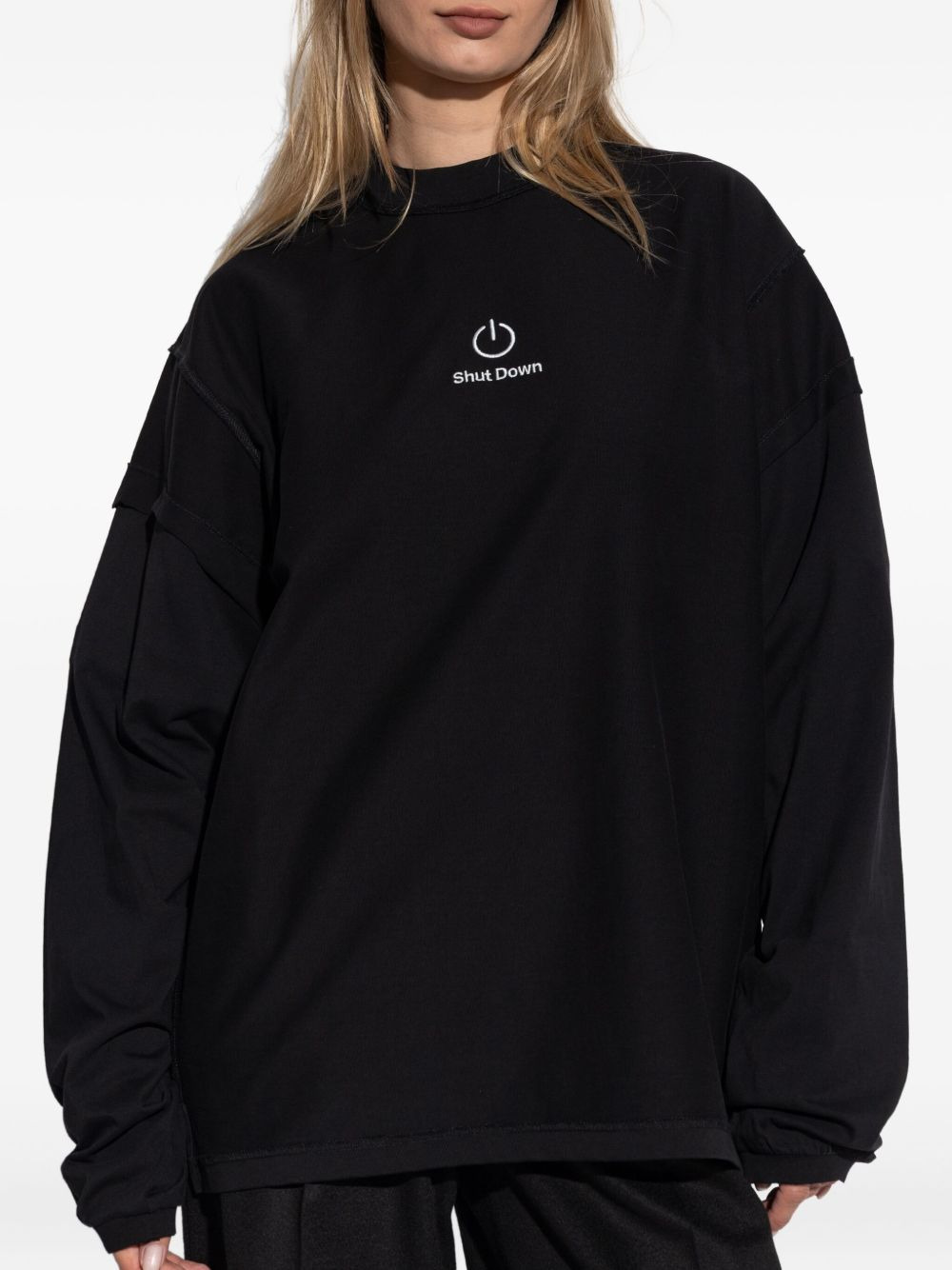 embroidered cotton T-shirt - 3