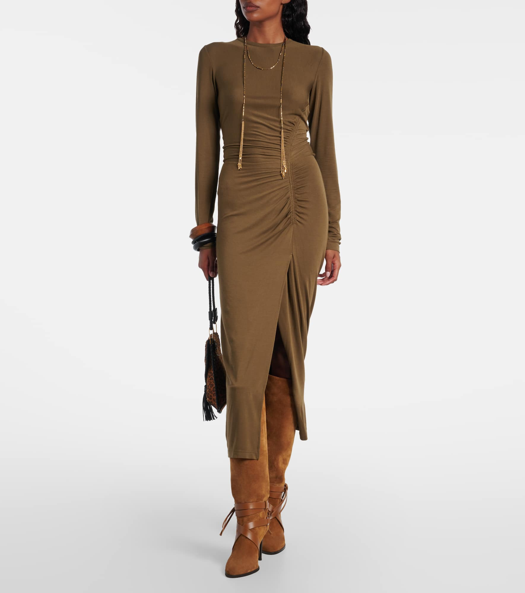 Alanui 90 suede knee-high boots - 3