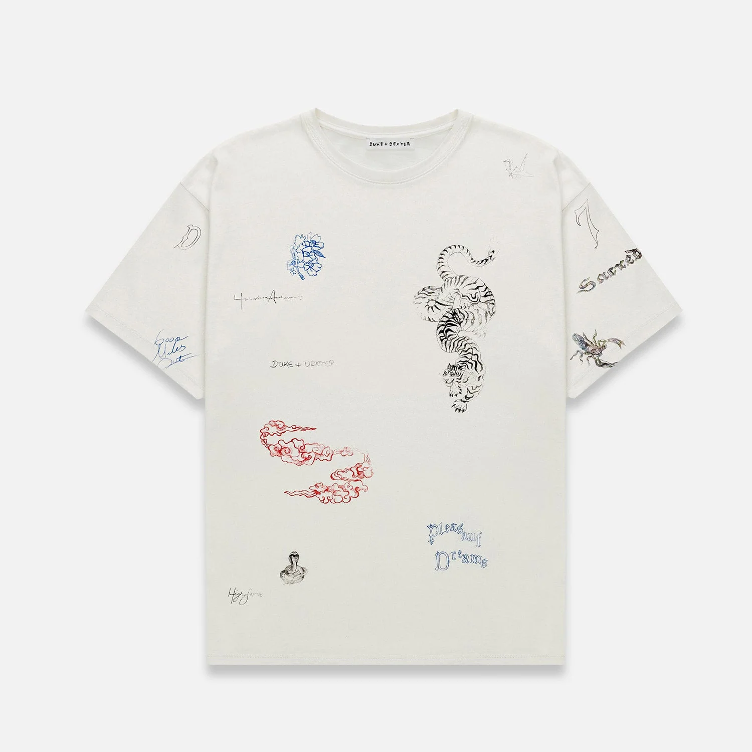 PD Sketch Vintage White T-Shirt - 1