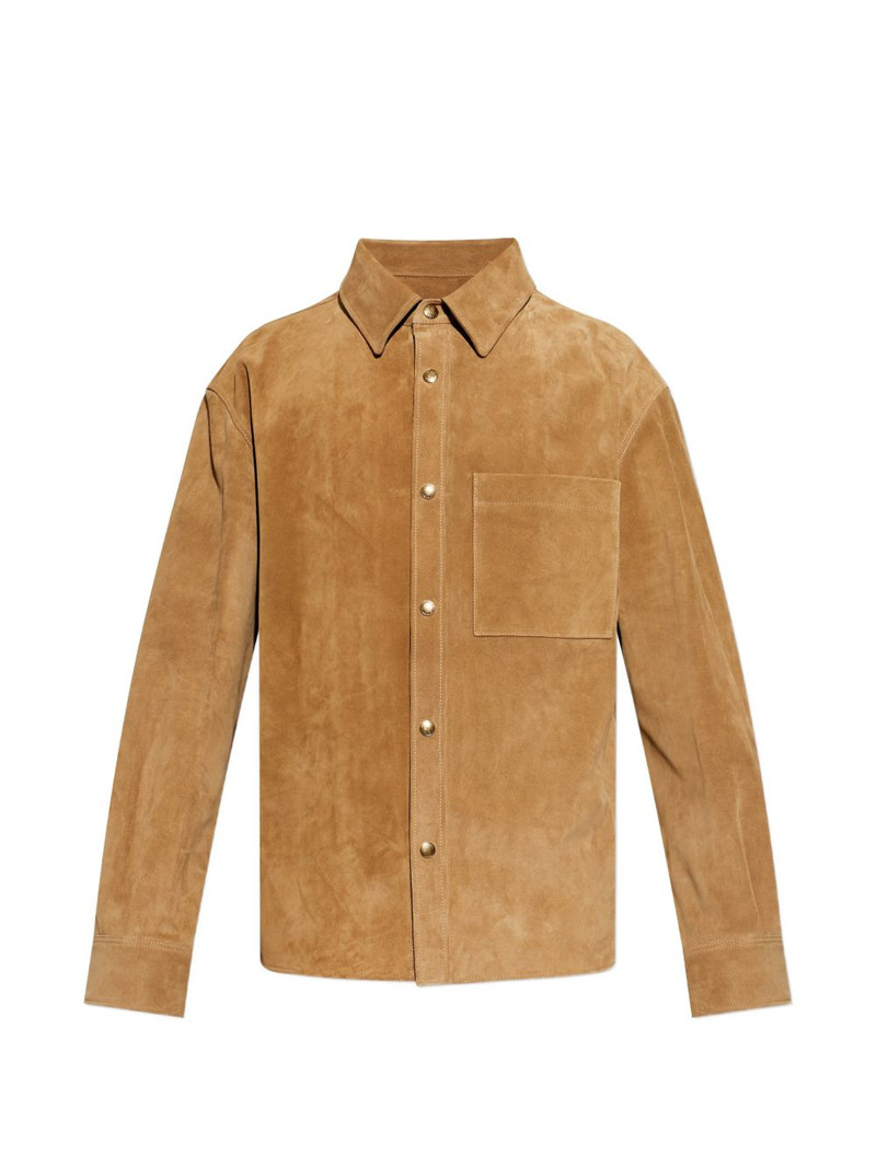 button leather shirt 1