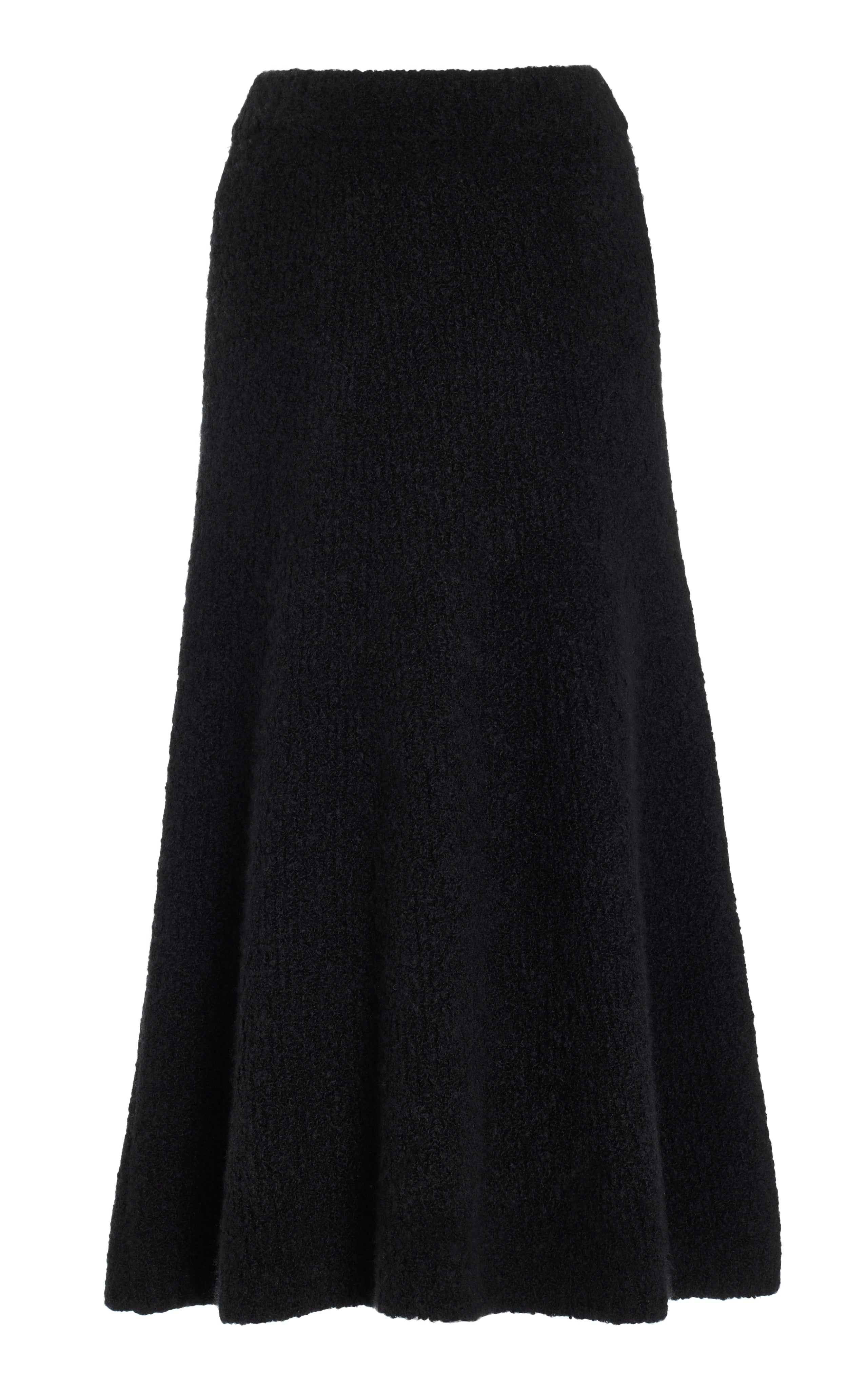 Pablo Skirt in Black Cashmere Boucle - 1