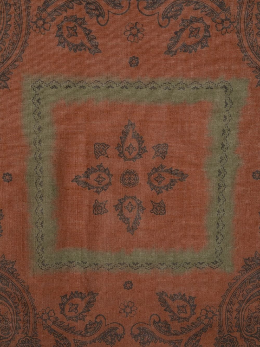 paisley bandana-print wool scarf - 2