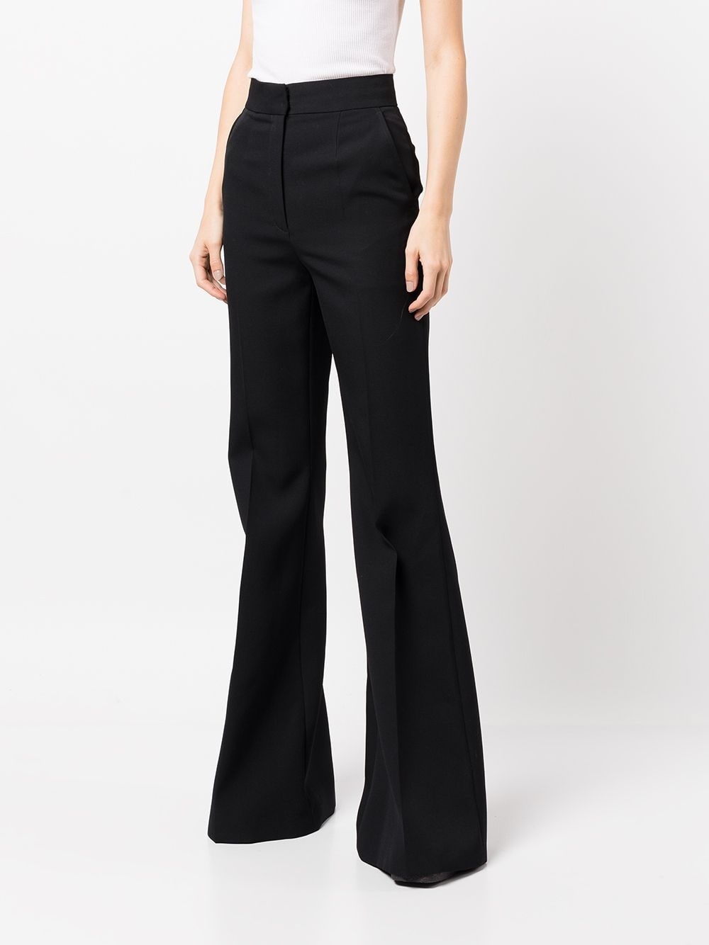 tailored flared-leg trousers - 3