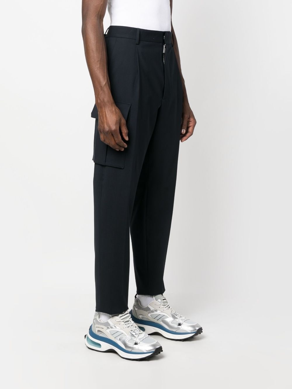 drop-crotch cargo trousers - 3