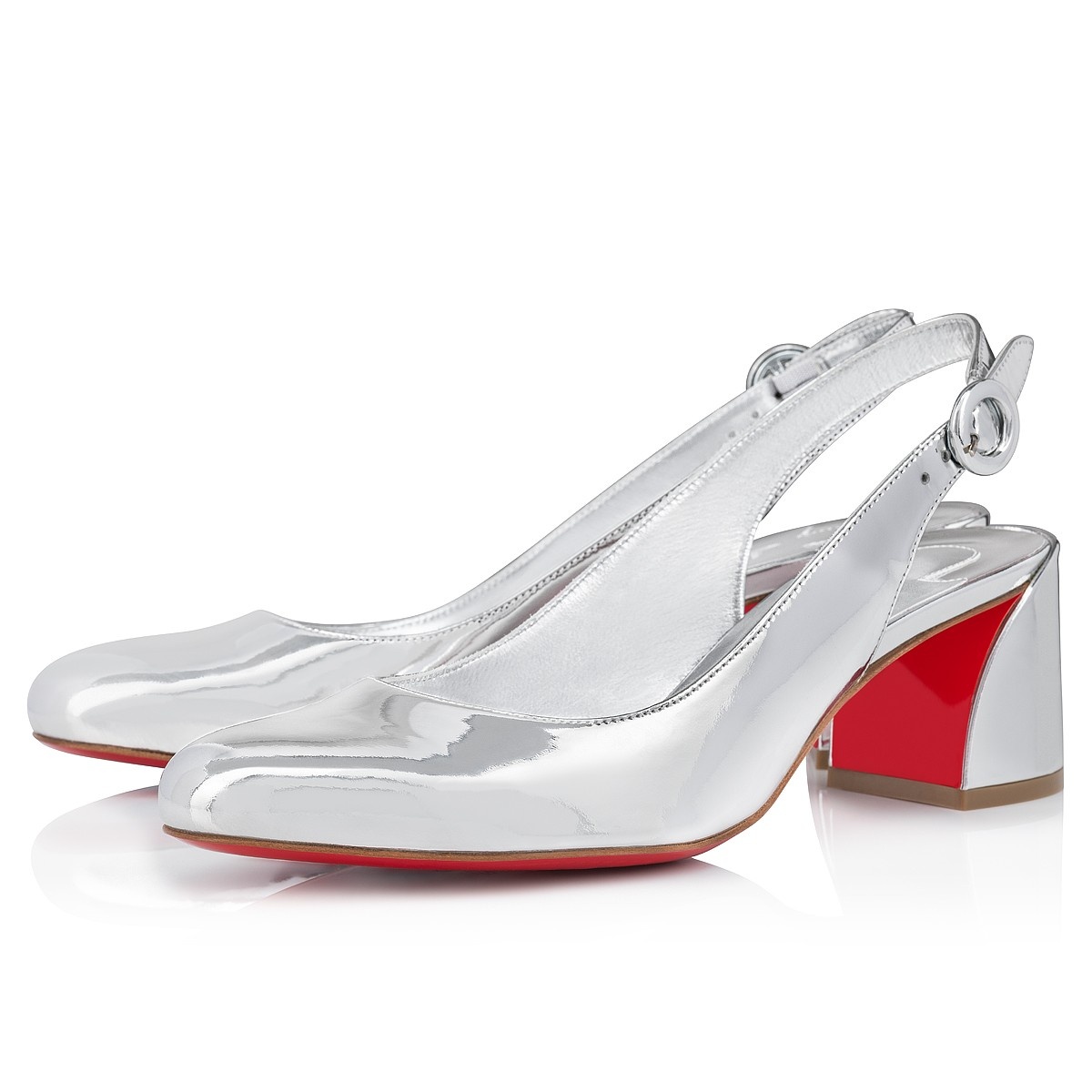 【Christian Louboutin】 So Jane patentレザースリングバックパ Christian Louboutin So Jane Sling | REVERSIBLE
