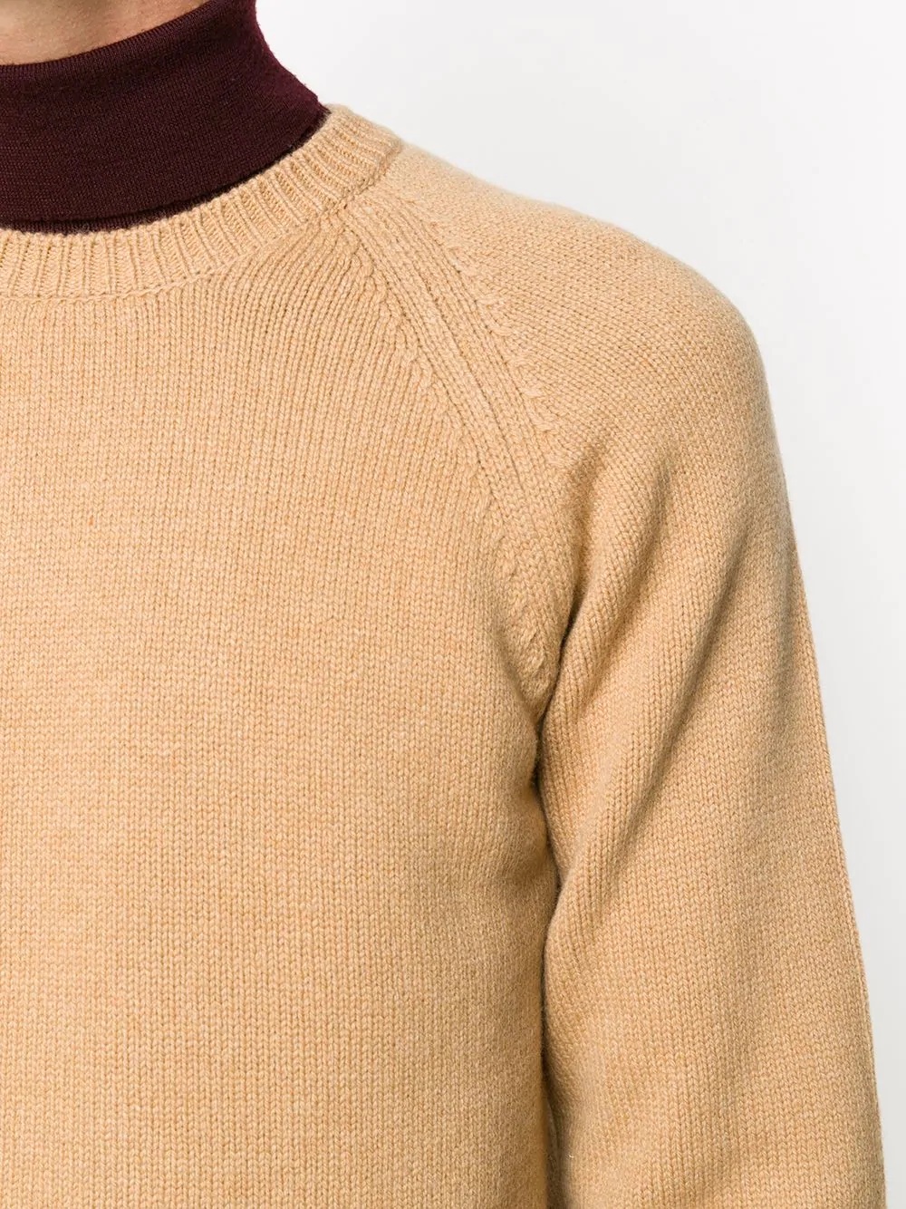 ribbed edge crew neck jumper - 5