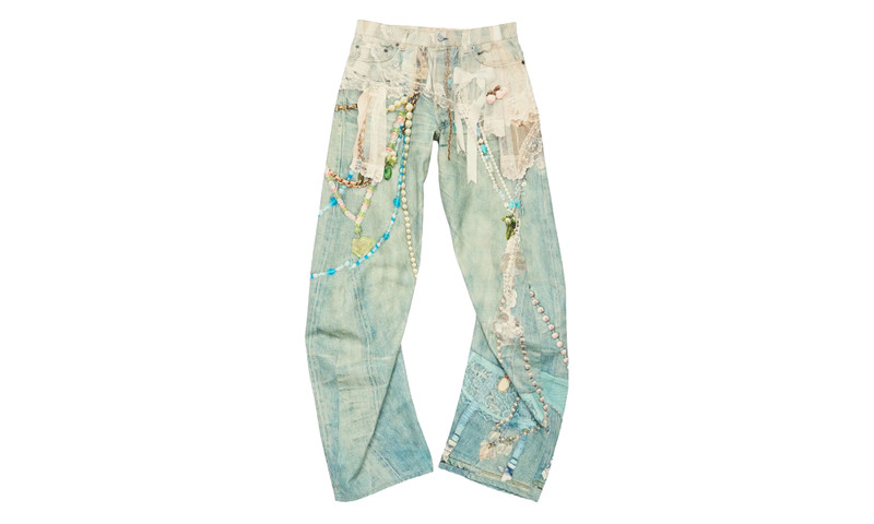 Keychains Trompe L'Oeil Jeans "White / Green" BK0702AET 1