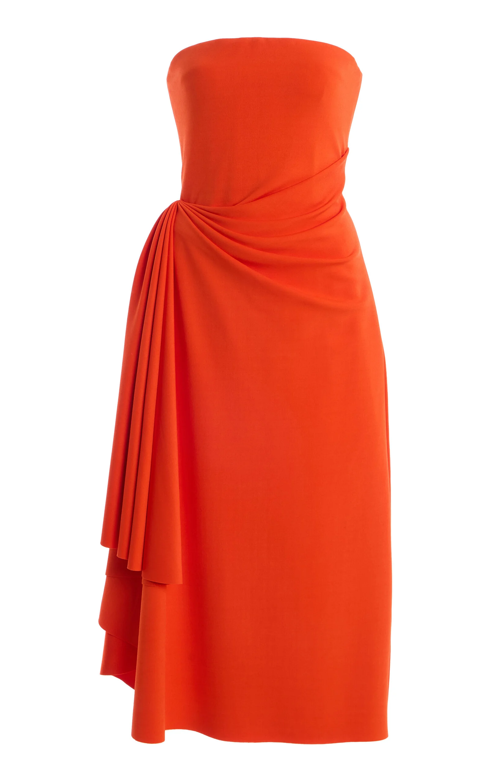 Draped Midi Cocktail Dress red - 1