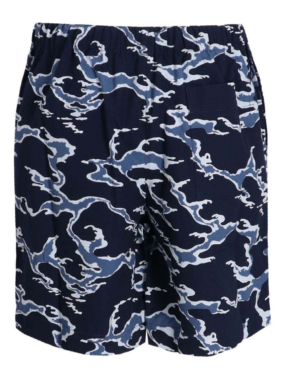 ocean camo-print cotton shorts - 4