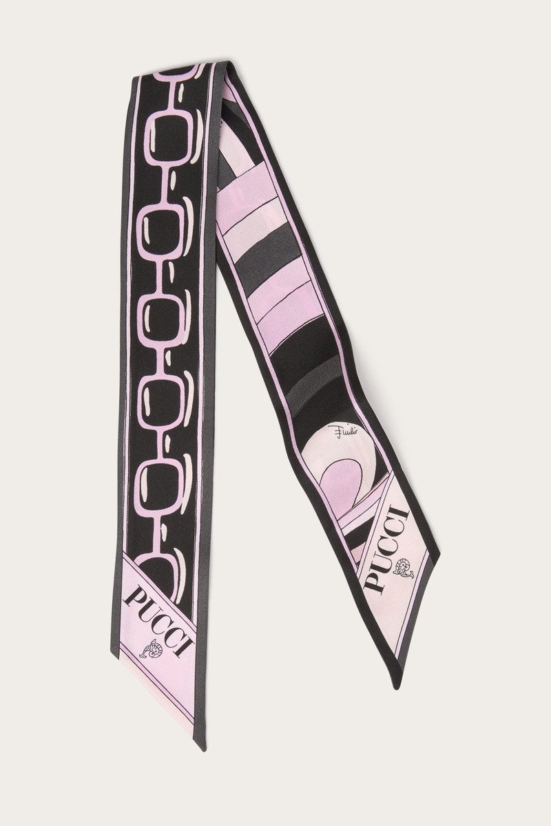 IRIDE AND ISTRICE PRINT SILK TWILL SCARF 1