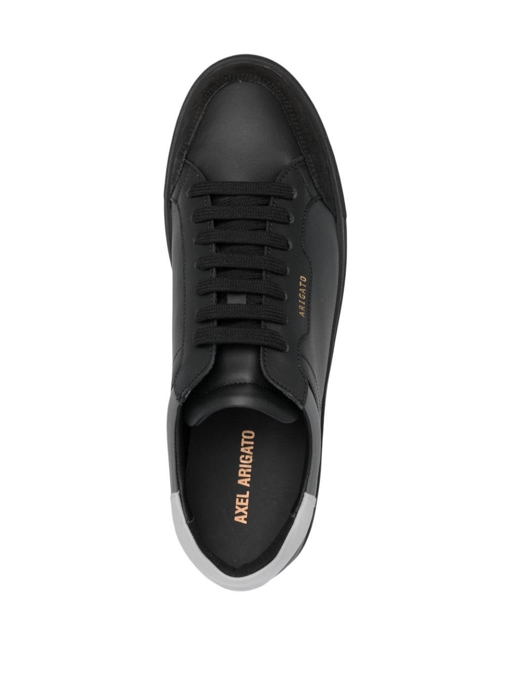 low-top leather sneakers - 4