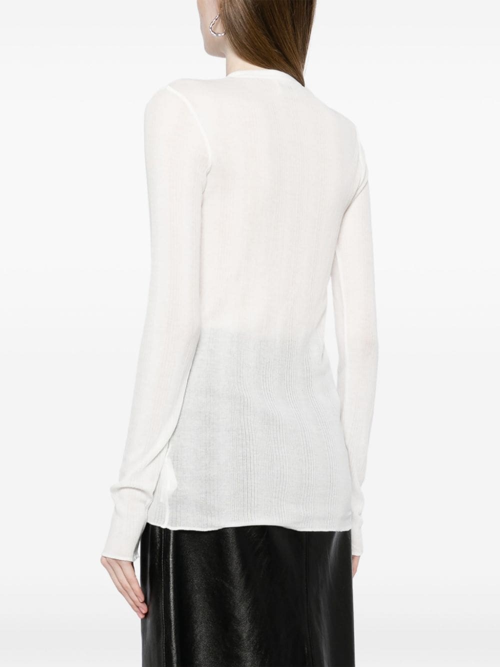 cotton-blend knitted top - 4