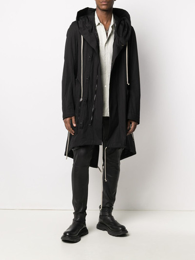 Rick Owens oversized pocket hooded parka outlook