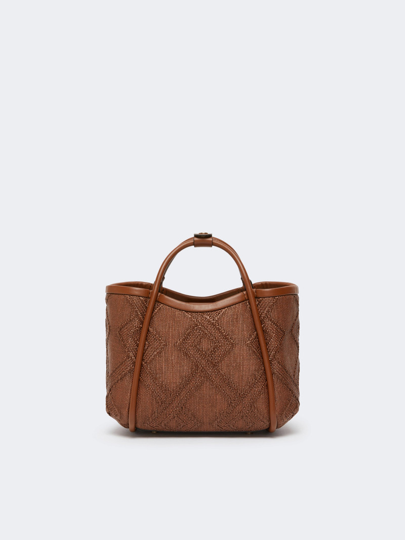 MARINEXS Extra-small Marine bag in diamond-patterned basketweave - AMBER BROWN 3